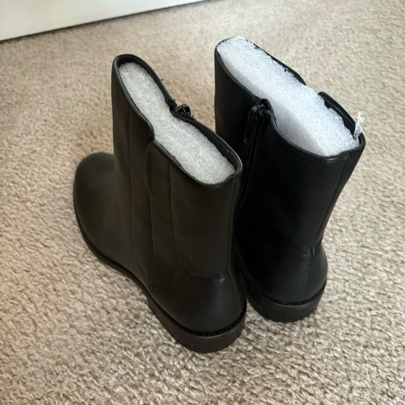 Loft Faux Black Leather Boots - Picture 3 of 5